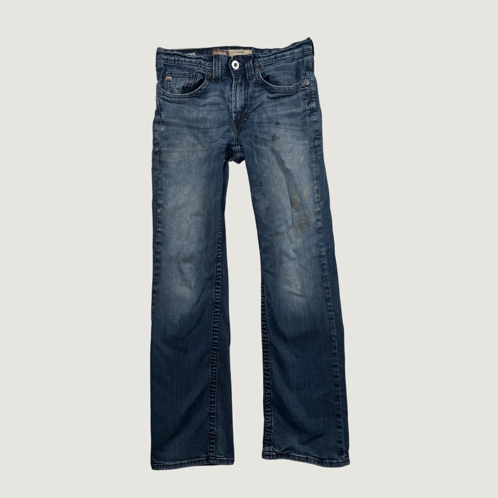 Big Star Pioneer Jeans Men Regular Boot Cut Buckle Exclusive 31R Blue Denim Work